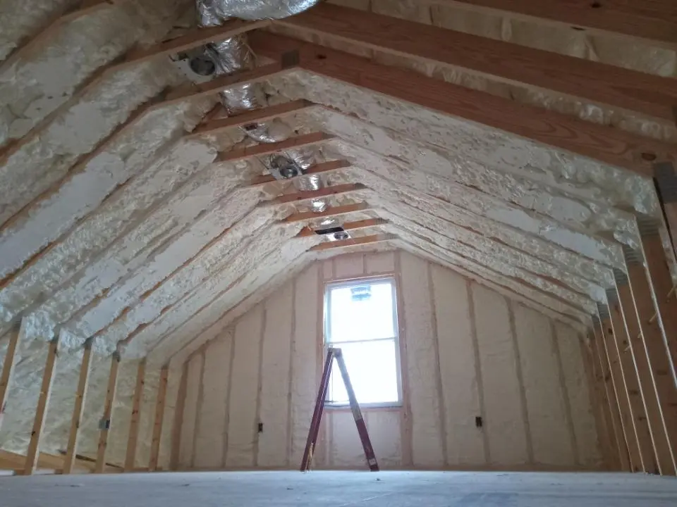 Spray foam roofing application for Crawl Space Insulation project in Valley Stream